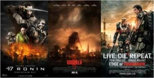 A number of recent Hollywood films that adapted Japanese contents.