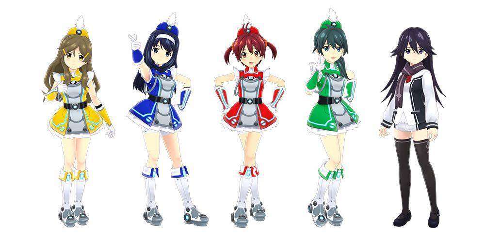 Desain model karakter dari seri Vividred Operation