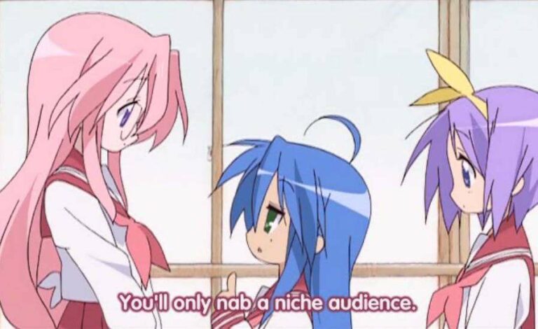 “Anime seperti Lucky Star adalah moe bagi pemula karena mengajarkan penonton cara membaca aspek imut dari desain karakter” –Hikaru Higashimura