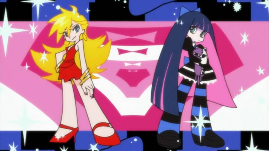 An example of Panty and Stocking's visual, which closely resembles Powerpuff Girls