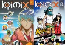 Kopimix: Mixing Comics and Novel in a Magazine