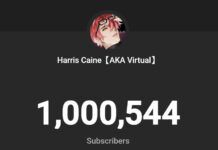Indonesian VTtuber Harris Caine Reaches One Million Subscribers