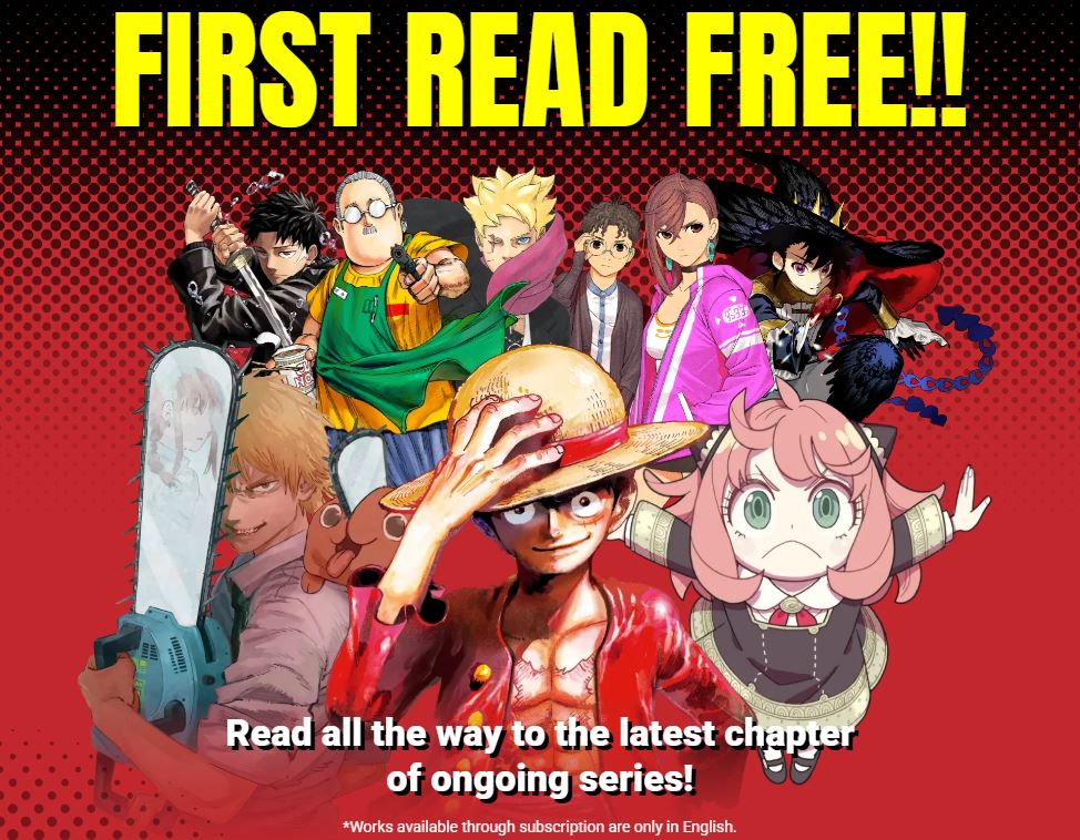 Manga plus by shuisha Firts Read Free Campaign