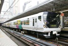 KRL seri E257 saat berdinas sebagai layanan Ekspres Terbatas Azusa