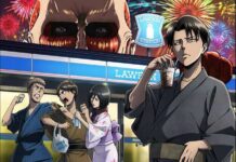 Promo Attack on Titan dan Lawson Jepang