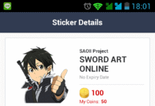 Stiker Line Sword Art Online Dirilis!