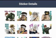 Stiker set JoJo’s Bizzare Adventure Hadir di Line