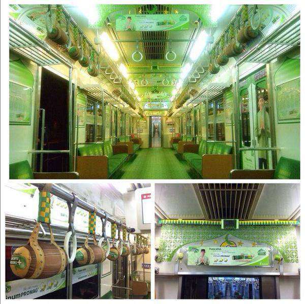 Interior kereta tematik (Sumber: Akun Twitter KCJ)