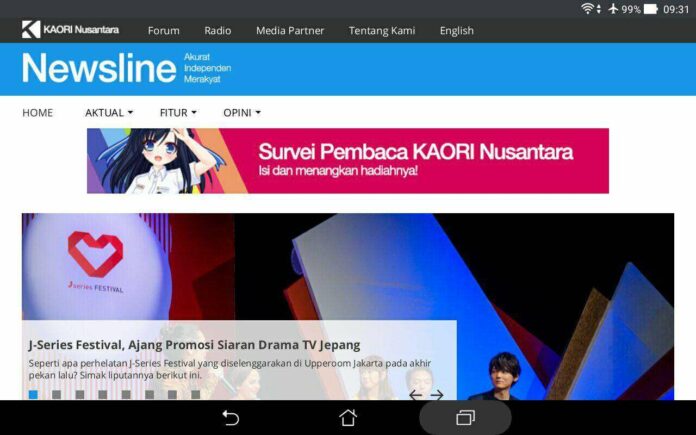 KAORI Ramah Ponsel dan Tablet KAORI Newsline Ramah Ponsel dan Tablet