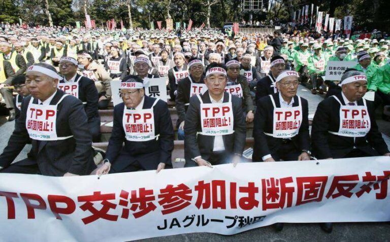 Demo menentang TPP di Jepang (Japan Times)