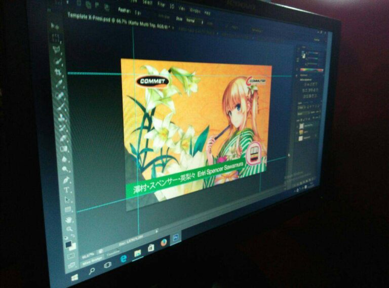 Proses editing KMT bergambar Anime 