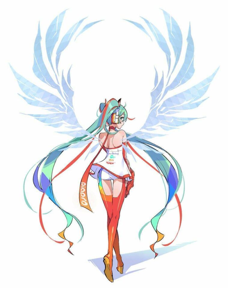 Teaser desain maskot Racing Miku versi 2016.