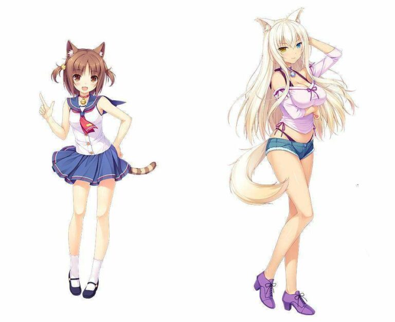 (Dari kiri): Azuki dan Chocola, dua neko yang menjadi fokus cerita Nekopara Vol.2