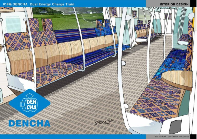 Bagian Interior dari KRL Baterai seri 819 | Sumber: JR Kyushu