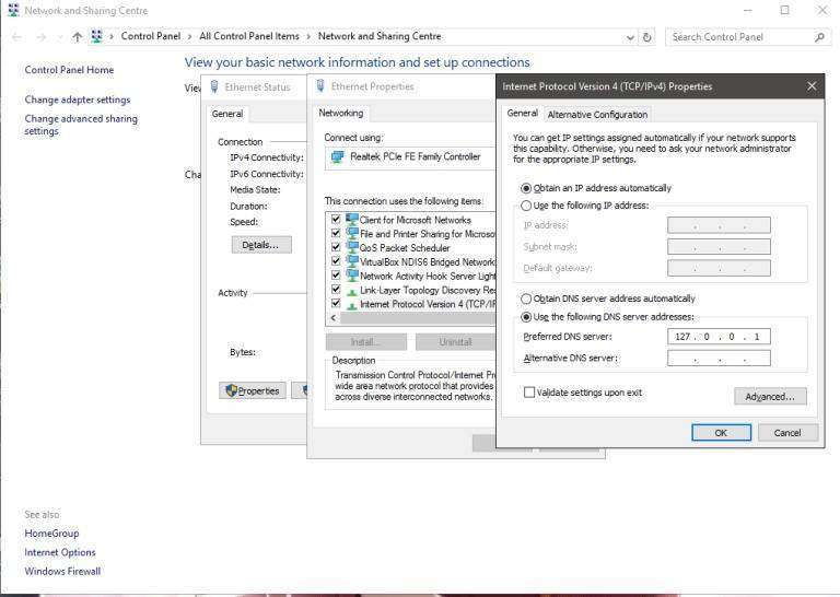 Mengubah pengaturan DNS di Windows