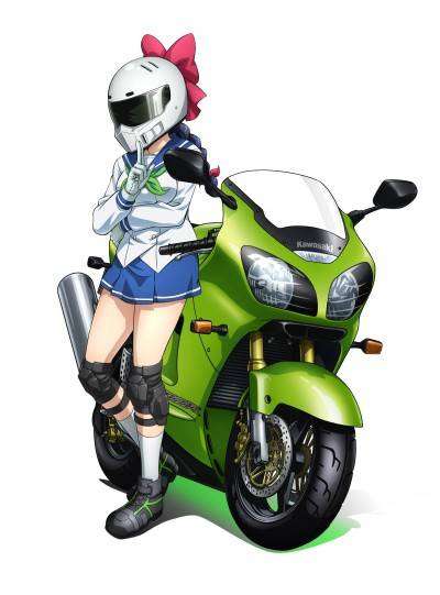 Raimu Kawasaki (sepeda motornya adalah Kawasaki ZX-12R)