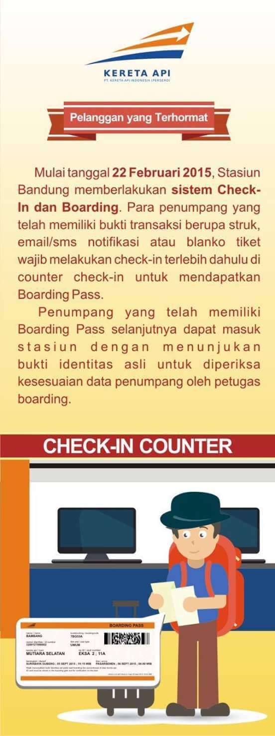 Cara melakukan check in dan boarding pass.