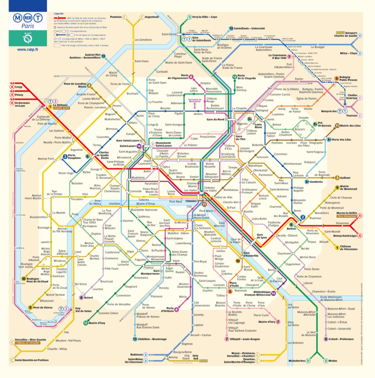 Peta Subway di Paris | Sumber: http://www.aparisguide.com/