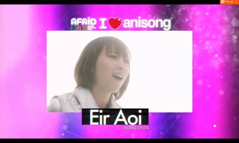 Eir Aoi, penyanyi yang pernah mengisi lagu di Fate/Zero, Sword Art Online, Kill la Kill, dan juga Arslan Senki