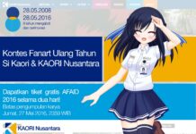 Raih Tiket AFAID 2016 Dalam Kontes Fanart Ulang Tahun Si Kaori!
