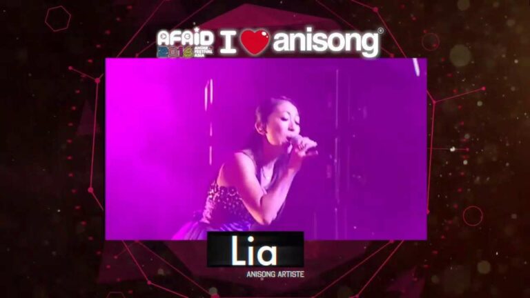 Lia, penyanyi yang pernah menyanyi untuk anime seperti Air, Angel Beats! dan juga Charlotte.