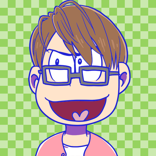 Avatar bergaya Osomatsu-san yang dibuat oleh penulis melalui situs Matsumaker.