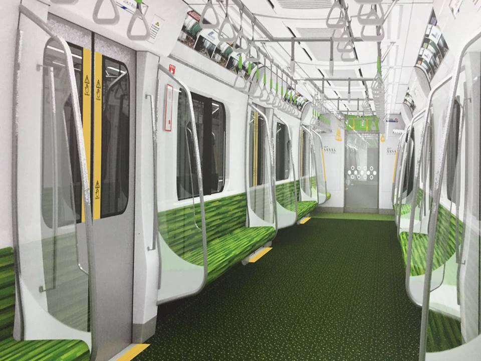 Interior kereta MRT Jakarta | Sumber: MRT Jakarta (Facebook)