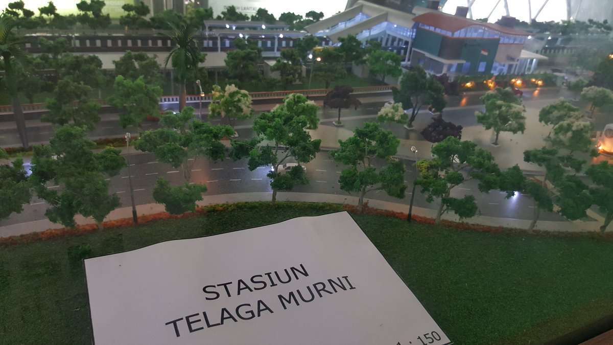 Maket Stasiun Telaga Murni, CIkarang Barat, Kabupaten Bekasi.