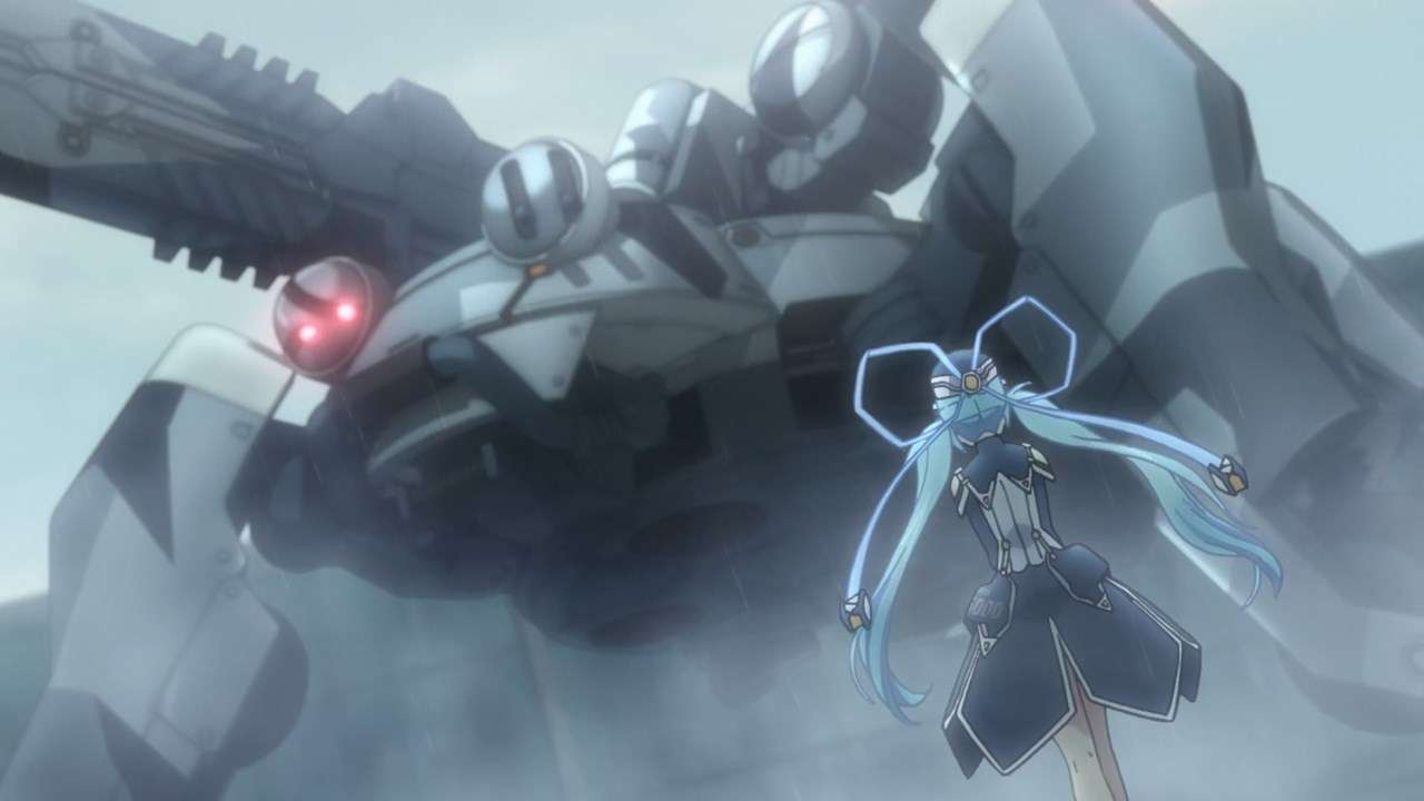 Saat robot sebagaimana jati dirinya sebagai sebuah robot, bertemu dengan robot yang "dimanusiakan". (Key / David Production)