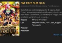 One Piece Film Gold akan Hadir di Platinum Cineplex