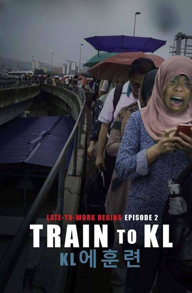 Gambar meme sindiran gangguan di LRT Jalur Kelana Jaya | Sumber: 9Gag Malaysia (Facebook)