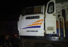 Lokomotif KA Malabar, CC206 95 yang tertemper oleh Backhoe