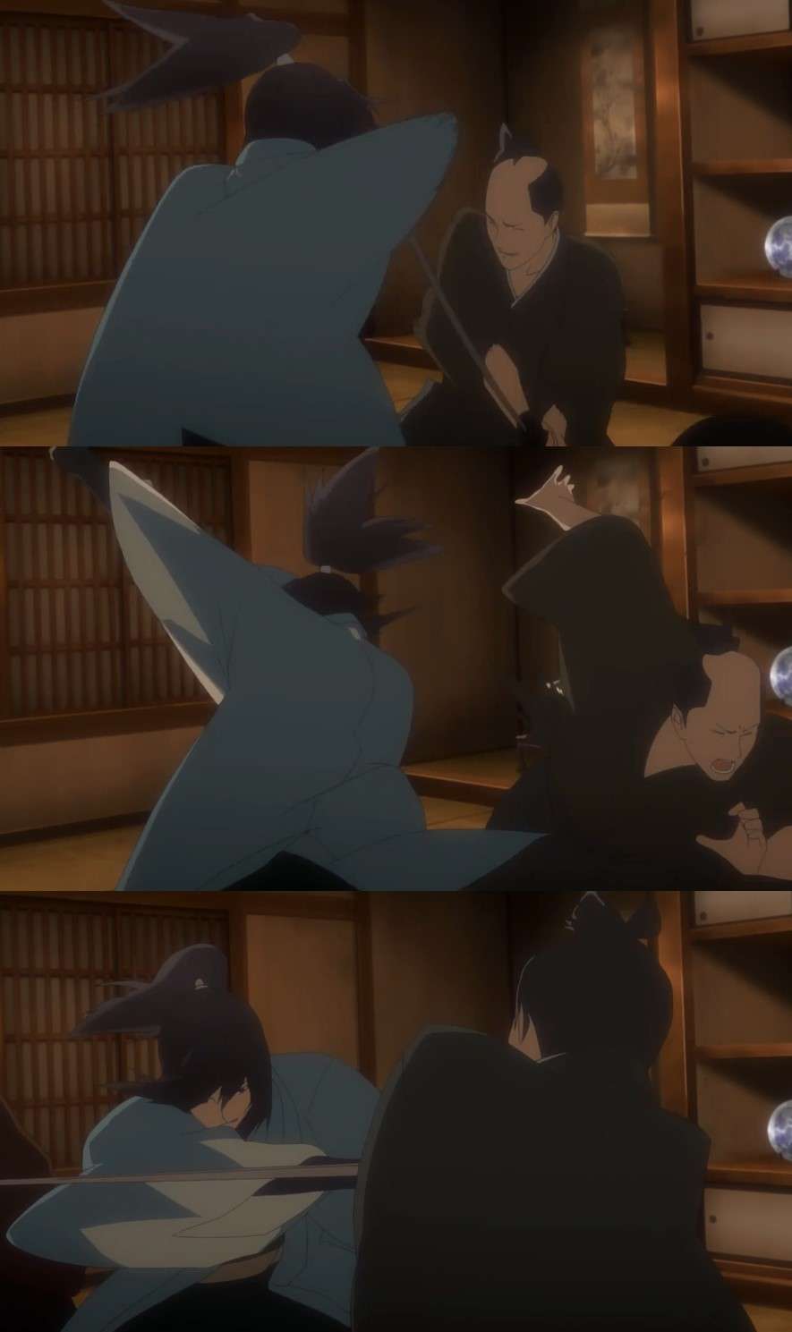 Okita dianimasikan dengan dahsyat oleh Okita