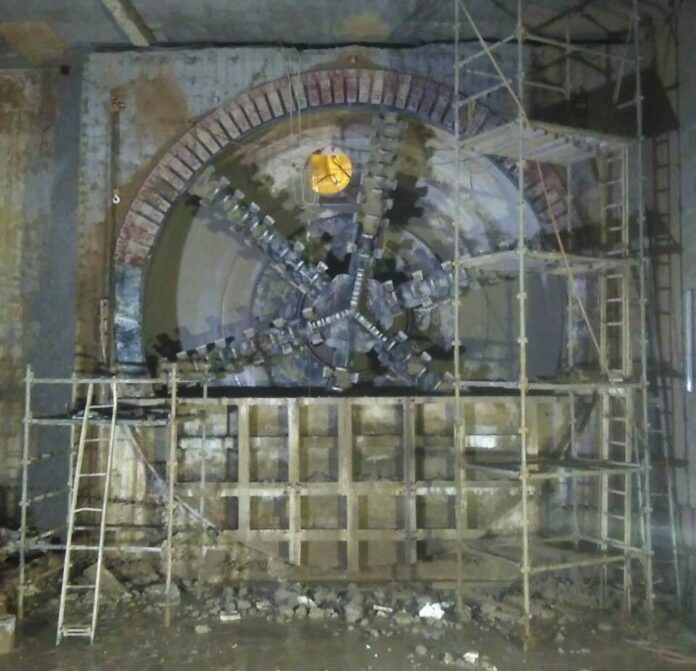 Mesin Bor Antareja I Tiba di Stasiun Setiabudi Mesin Bor Antareja I Tiba di Stasiun Setiabudi. (MRT Jakarta)