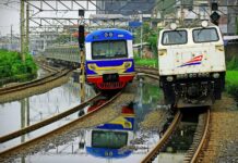 Kampung Bandan Banjir Perjalanan KRL Terhambat