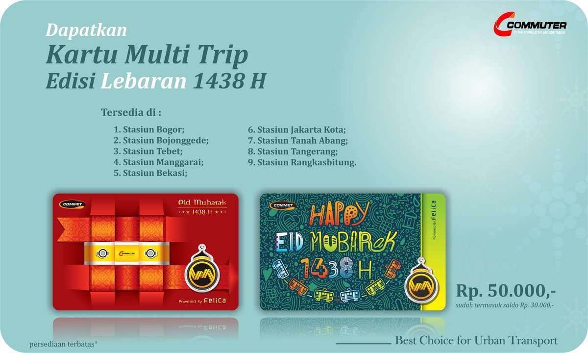 Detail dari KMT edisi Idul Fitri 1438 H (@commuterline / PT KCJ)