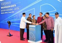 Presiden Joko Widodo Resmikan Operasional KA Bandara