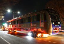 Akibat Cuaca Buruk, Kereta MRT Jakarta Datang Awal April Rolling stock MRT Jakarta yang dikirim dari pabrik Nippon Sharyo (Twitter / かわねじ)