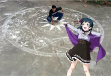 Merayakan Ulang Tahun Yohanne Love Live! Pria Ini Membuat Lingkaran Sihir