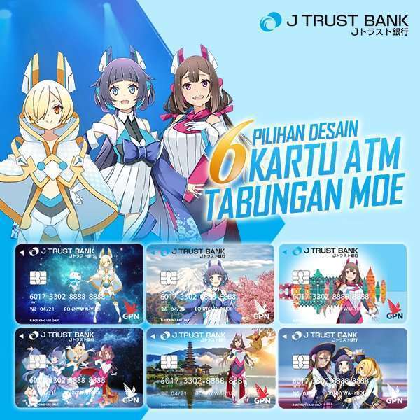 Jenis Kartu ATM Tabungan Moe - J Trust Bank 