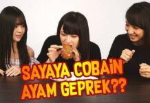 Setelah Gabung JKT48, Sayaya Kini Mencoba Makan Ayam Geprek sayaya makan ayam geprek