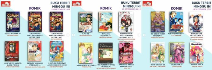Jadwal Terbit Komik Tanggal 18 September 2019
