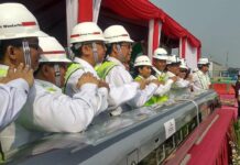 KCIC Letakan Girder Pertama Proyek Kereta Cepatnya