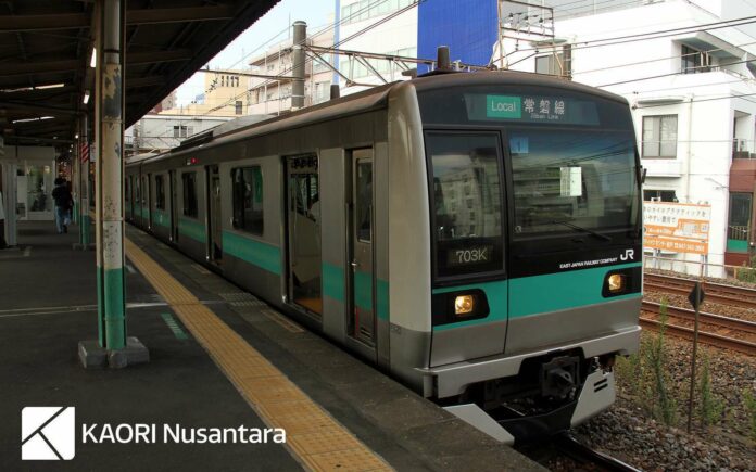 IMG_9681_Kaori KRL seri E233-2000 di Jalur Joban yang akan dipasang ATO (KAORI Nusantara/Farouq Adhari)