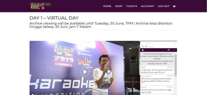 tampilan web acara css