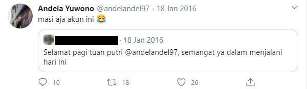 Tetap teguh untuk mengirim cuitan setiap pagi agar diperhatikan