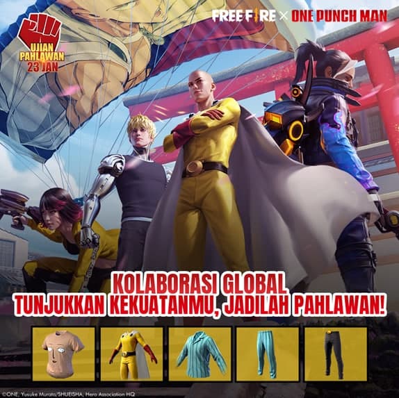 free fire x one punch man one punch man x free fire