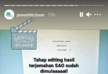 Proses Penerbitan Novel Sword Art Online di Indonesia Masih Panjang, Tahap Editing Terjemahan Telah Dimulai
