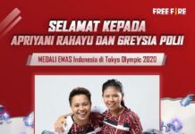 Garena Hadiahi Diamond FF Gratis Seumur Hidup untuk Greysia Polii dan Apriyani Rahayu olimpiade