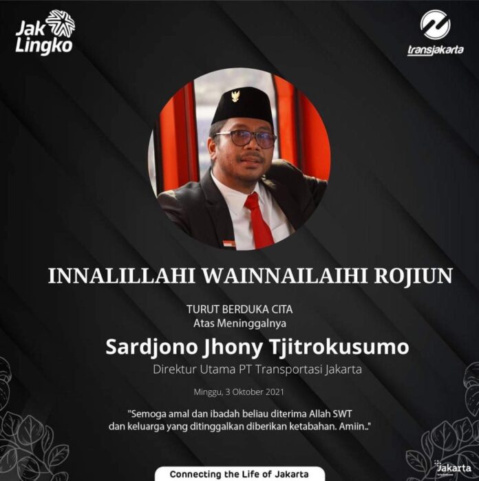 Berita duka cita Direktur Utama PT Transjakarta